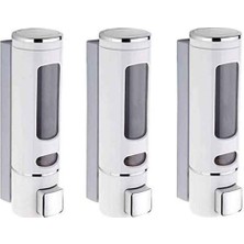 Dln Shop Duvara Monte Manuel Sabunluk Sıvı Lavabo Sabunluk El Sabunu Beyaz Renk 3 Adet Beyaz Renk