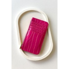 Purpleart Fermuarlı Kroko Bölmeli Cüzdan Kartlık 8X15 cm