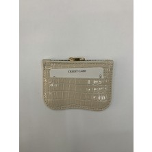 Purpleart Kadın Kartlık Oval Desenli Parlak Krokodil Desenli Suni Deri Kartlık 8X12CM