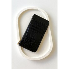 Purpleart Fermuarlı Kroko Bölmeli Cüzdan Kartlık 8X15 cm