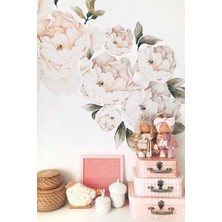 Wallhuman Beyaz Şakayık Duvar Stickerı