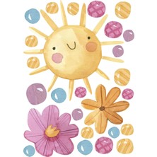 Wallhuman Soyut Güneş Çocuk Odası Duvar Stıckeri