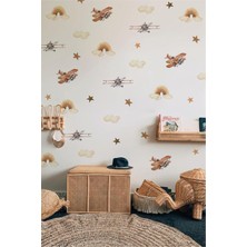 Wallhuman Retro Planet Çocuk Odası Duvar Stickerı