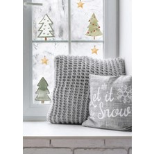 Wallhuman Yılbaşı-Küçük Noel Ağacı Çocuk Bebek Odası Sticker Set