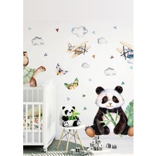 Wallhuman Pandanın Tropikal Ormanı Çocuk Odası Duvar Stickerı