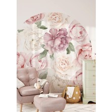 Wallhuman Bohem Şakayık Çiçekleri Çocuk Odası ve Ev Dekorasyon Stickerı