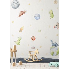 Wallhuman Uzay Dinazorları Çocuk Odası Duvar Stickerı