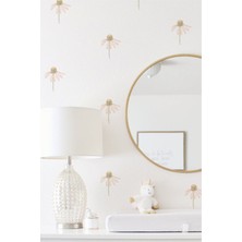 Wallhuman Pembe Uçan Papatya Duvar Stickerı