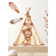 Wallhuman Kızılderili Ayı Çocuk Odası Duvar Stickerı