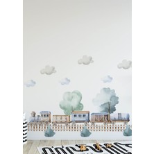 Wallhuman Train Çocuk Odası Duvar Stickerı