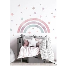 Wallhuman Unicorn Gökkuşağı Çocuk Odası Duvar Stickerı