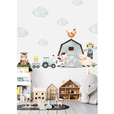 Wallhuman Çiflik Hayvanları Çocuk Odası Duvar Stickerı