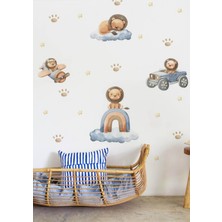 Wallhuman Baby Lion Çocuk Odası Duvar Stickerı