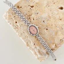 Vesce Atelier Magnor Gümüş Pembe Saat