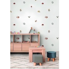 Wallhuman Millie Çiçek ve Kuş Çocuk Odası Duvar Stickeri