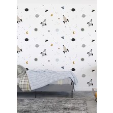 Wallhuman Minimalist Uzay Çocuk Odası Duvar Stickerı