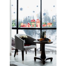 Wallhuman Yenı Yıl Evleri Cam Stickerı