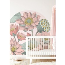 Wallhuman Bohem Nilüfer Çiçekleri Çocuk Odası Duvar Stickerı