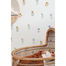 Wallhuman Renkli Bahar Çiçekleri Çocuk Odası Duvar Stickerı