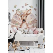 Wallhuman Karaca Gökkuşağı Çocuk ve Bebek Odası Duvar Stickerı