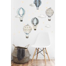 Wallhuman Mavi Sıcak Hava Balonu Duvar Stickerı