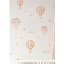Wallhuman Pembe Uçan Balonlar Çocuk Odası Duvar Stickerı