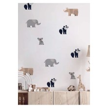 Wallhuman Mini Safari Hayvanları Çocuk Odası Duvar Stickerı