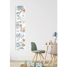 Wallhuman Su Dünyası Boy Ölçer Çocuk Odası Duvar Stickerı