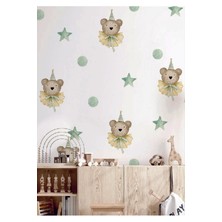 Wallhuman Süslü Ayıcıklar Çocuk Odası Duvar Stickeri