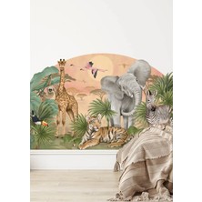 Wallhuman Çöldeki Hayvanlar Çocuk Odası Duvar Stickerı