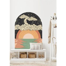 Wallhuman Bohem Oval Doğan Güneş Duvar Stickeri