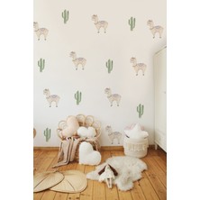 Wallhuman Alpacalar Çocuk Odası Duvar Stickerı
