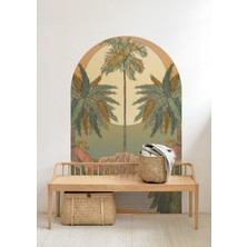 Wallhuman Bohem Oval Palmiye Adası Duvar Stickerı