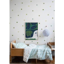 Wallhuman Yeşil Puantiyeler Çocuk Odası Duvar Stickeri