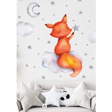 Wallhuman Yıldızlı Orman Tilkisi Çocuk Odası Duvar Stickerı