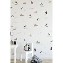 Wallhuman Soğuk Iklim Hayvanları Çocuk Odası Duvar Stickerı