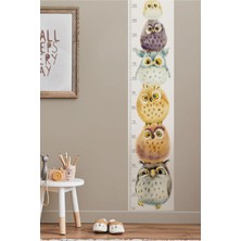 Wallhuman Baykuş Merdiveni Boy Ölçer Çocuk Odası Duvar Sticlerı