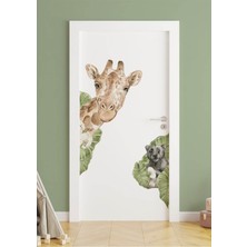 Wallhuman Safari Çocuk Odası Kapı Stickerı
