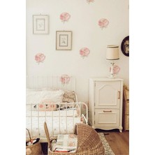 Wallhuman Mini Pembe Şakayık Duvar Stickerı