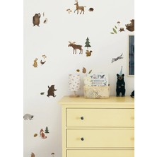 Wallhuman Neşeli Orman Arkadaşları Çocuk Odası Duvar Stickerı