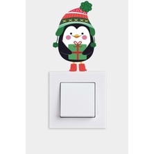 Wallhuman Priz- Sevimli Penguen Çocuk Odası Priz Stickerı