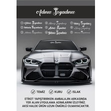 Wallhuman Oto Sticker Size Özel Isim Stance Taçlı Orta Boy Cam Yazısı Araba Stickeri 30CM