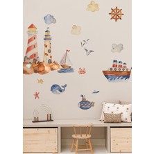 Wallhuman Deniz Ulaşımı Çocuk Odası Duvar Stickerı