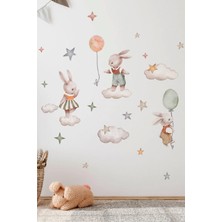 Wallhuman Hayal Alemi-Tavşanlar Çocuk Odası Duvar Stickerı