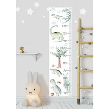Wallhuman Dinozor Boy Ölçer Çocuk Odası Duvar Stickerı