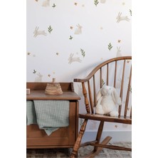 Wallhuman Mutlu Tavşanlar Çocuk Odası Duvar Stickerı
