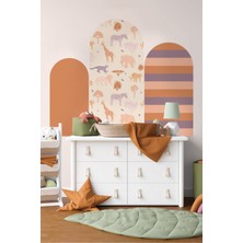 Wallhuman Safari Desen Duvar Sticker Seti