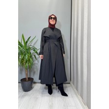 Ghisa Fermuar Detaylı Trenç Siyah 26KGSPRD2684