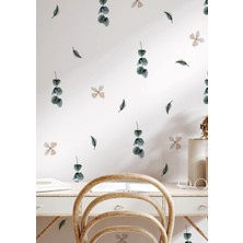 Wallhuman Botanik Çiçekler ve Yapraklar Çocuk Odası ve Ev Dekorasyonu Duvar Stickerı