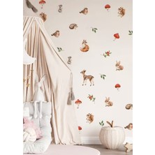 Wallhuman Mantar Ormanları Çocuk Odası Duvar Stickerı